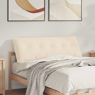 Poduszka na plecy Beżowy 140 x 50 cm Tkanina mikrofibrowa
