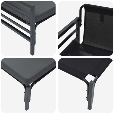 Meble Ogrodowe 2 Sztuka Antracyt 80 x 80 x 71 cm Stal