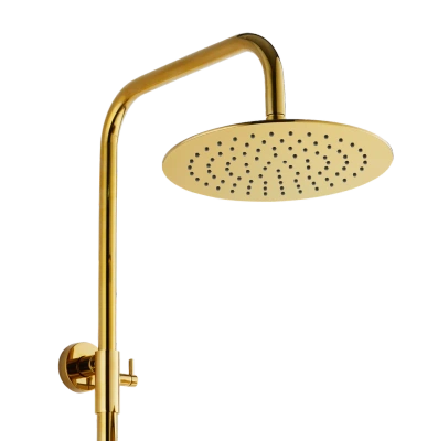 DESZCZOWNIA Z BATERIĄ TERMOSTATYCZNĄ GOLD INVENA TREND ZŁOTA