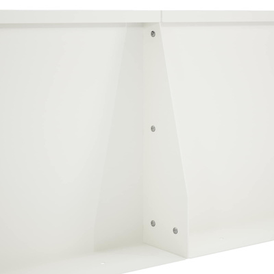 Mur oporowy 2 szt. 80 x 12 x 40 cm Stal Biały