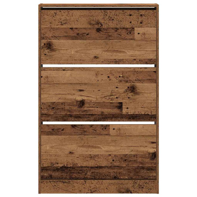 Szafka na buty z półką Stare drewno 80 x 21 x 125,5 cm