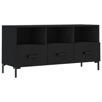 Szafka pod TV, czarna, 102x36x50 cm, materiał drewnopochodny vidaXL