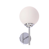 BELWEDER lampa kinkiet chromowy 1x40W E14 klosz biały  21-39811