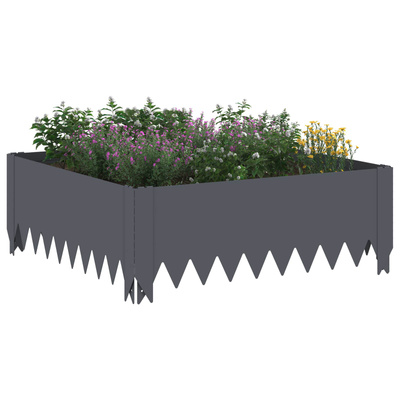 Krawężnik do trawnika 60 x 60 x 20 cm Stal antracytowy