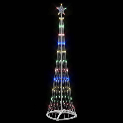 Choinka świąteczna LED Wielokolorowe 51 x 51 x 190 cm Metal