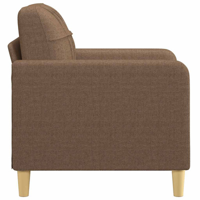 vidaXL Fotel, brązowy, 60 cm, obity tkaniną