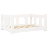 vidaXL Legowisko dla psa, białe, 65,5x50,5x28 cm, lite drewno sosnowe model standard