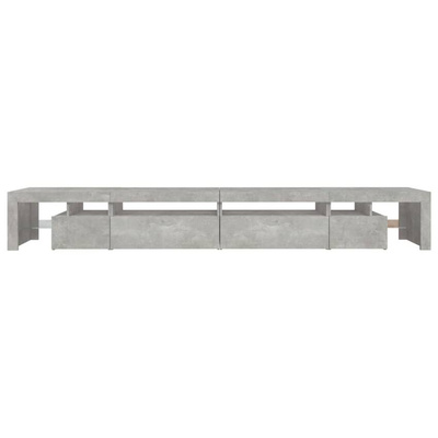 vidaXL Szafka pod TV z oświetleniem LED, szarość betonu, 290x36,5x40cm