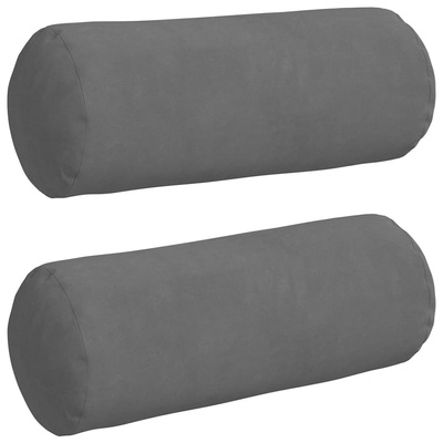 Poduszki Wałkowe 2 pcs Ciemnoszary ? 15 x 40 cm