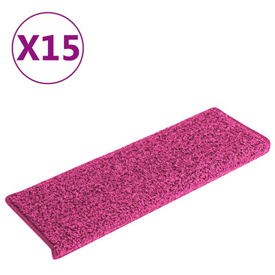 Maty na schody 15 szt. 65x21x4 cm Różowe prostokątne krawędzie