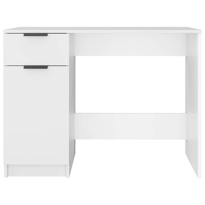 vidaXL Biurko, białe, 100x50x75 cm, materiał drewnopochodny