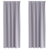 Firany blackout z kółkami 2 pcs Metaliczny Szary 260 x 140 cm