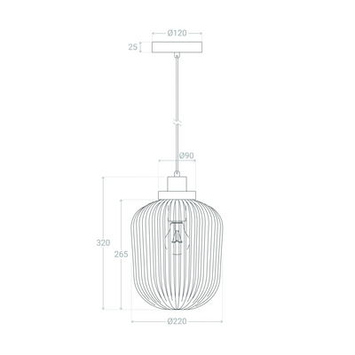 Lampa Wisząca Szklana ?22cm Abruzzo Niko