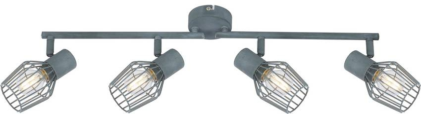 Lampa ścienna sufitowa listwa 4X40W E14 szary VIKING 94-68033
