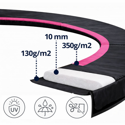 Osłona na sprężyny do Trampoliny Sport Max 10ft Czarno-Różowa