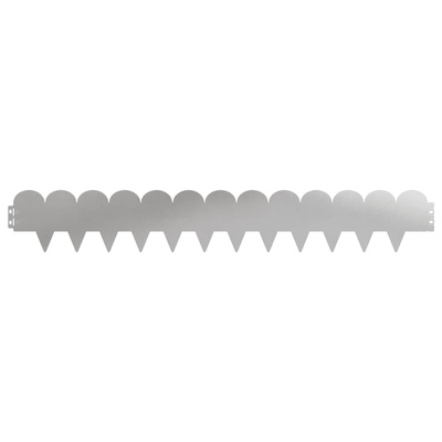 Krawężnik do trawnika 50 szt. 103 x 15 cm Stal srebrny