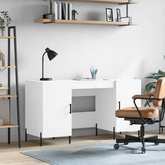 vidaXL Biurko, białe, 140x50x75 cm, materiał drewnopochodny wariant 6