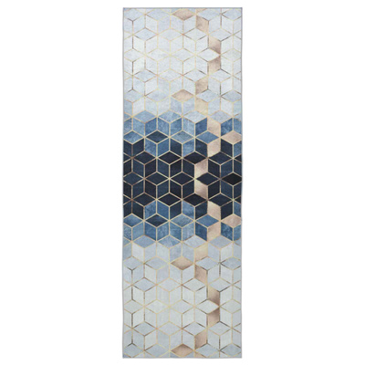 Chodnik dywanowy LESAKA srebrny 50 x 250 cm Aksamit diamentowy