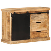vidaXL Szafka, 80x30x55 cm, lite surowe drewno mango