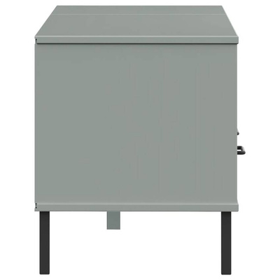 Szafka pod TV OSLO, metalowe nóżki, szara, sosnowa vidaXL