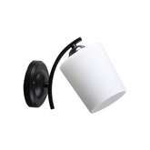 Lampa Kinkiet Chromowy+Czarny 1X40 E27 Klosz Biały Esnyr