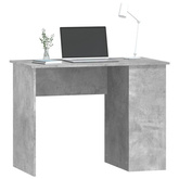 vidaXL Biurko, szarość betonu, 100x55x75 cm, materiał drewnopochodny