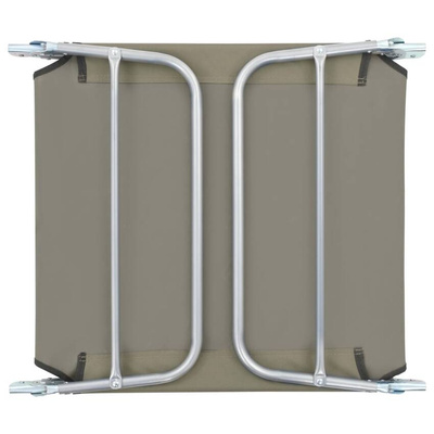 vidaXL Składane leżaki, 2 szt., stal i tkanina, taupe