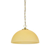 Trezza lampa wisząca mosiądz 1x60w e27 klosz ecru