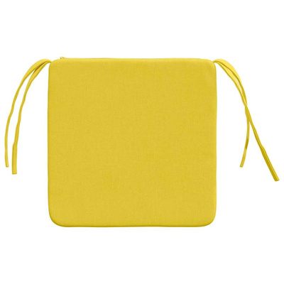 Poduszki na siedziska 4 pcs Jasnożółty 40 x 40 x 3 cm tkanina