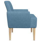 Sofa dwuosobowa z guzikowym pikowaniem niebieski