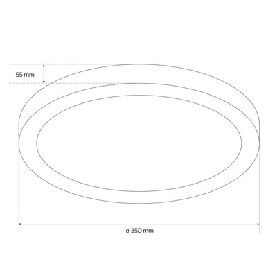 Plafon PERETI LED 24W biały pierścień 35cm, 4000K barwa neutralna, 2400lm, IP44, 220-240V EDO777613 EDO Solutions
