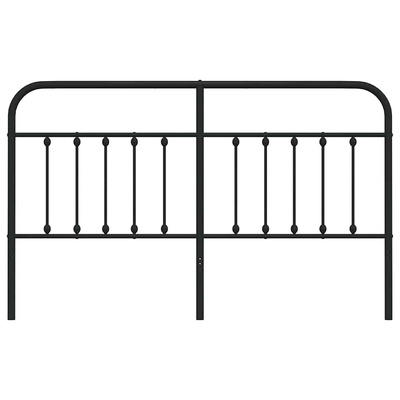 Metalowe wymienne wezgłowie, czarne, 180 cm
