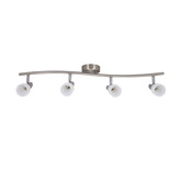 Lampa ścienna listwa 4X40W G9 nikiel mat/chrom biały SELIA 94-70005