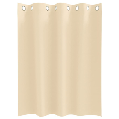Firany blackout z kółkami 2 pcs Kremowy 140 x 140 cm Poliester