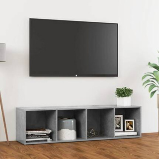 vidaXL Szafka pod TV, szarość betonu, 142,5x35x36,5 cm