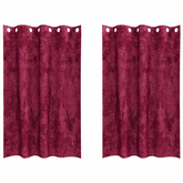 Zasłony z weluru 2 pcs Czerwone wino 175 x 140 cm Aksamit