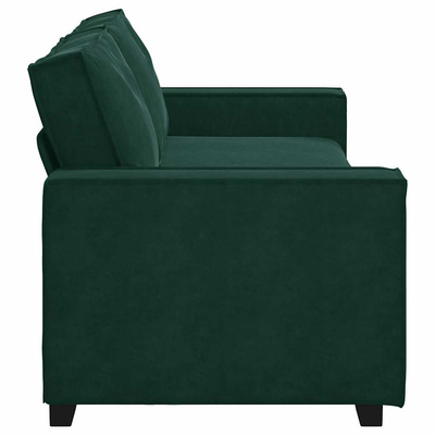 Sofa 3-osobowa, ciemnozielony, 220x78x84 cm, obita aksamitem