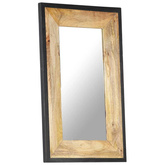 vidaXL Lustro, 80 x 50 cm, lite drewno mango