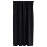 Firany blackout z kółkami 2 pcs Czarny 175 x 140 cm Poliester