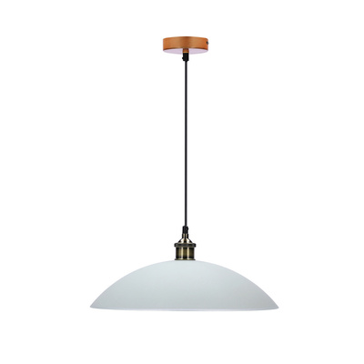 Dexter 2 Lampa Wisząca Miedziany 1X60W E27 Klosz Biały