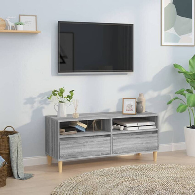 Szafka pod TV, szary dąb sonoma, 100x34,5x44,5 cm vidaXL