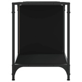 vidaXL Szafka pod TV, czarna, 153x37x50 cm, materiał drewnopochodny