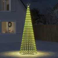 vidaXL Stożkowa choinka z lampek, 688 ciepłych białych LED, 300 cm