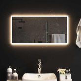 Lustro łazienkowe LED przezroczysty 80 x 40 cm szkło hartowane