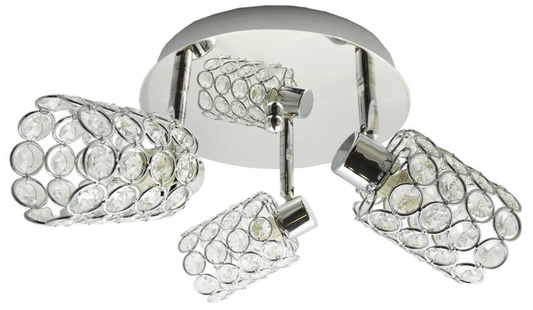 Lampa sufitowa York spot regulowana 3-punktowa do salonu metalowa