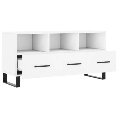vidaXL Szafka pod TV, biała, 102x36x50 cm, materiał drewnopochodny