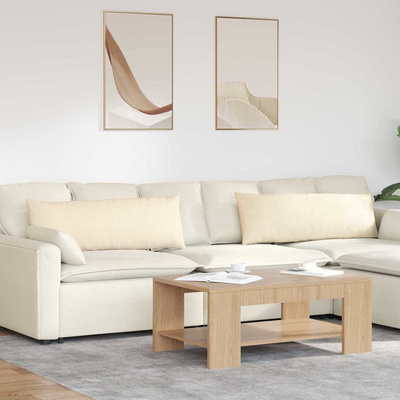 Poduszki na sofę 2 pcs Kremowy 120 x 40 cm Tkanina sztruksowa