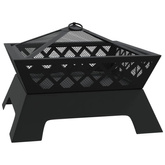 Palenisko z pogrzebaczem, 50 cm, XXL, stal vidaXL