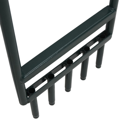 Aerator do trawnika, z 5 pustymi zębami, zielony, malowana stal