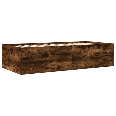 Rama łóżka z przechowywaniem z szufladą Dąb wędzony 80 x 200 cm